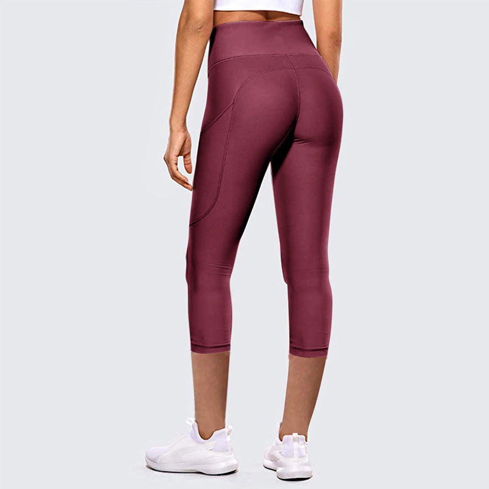 High-waist Hip-lifting Cropped Yoga Pants