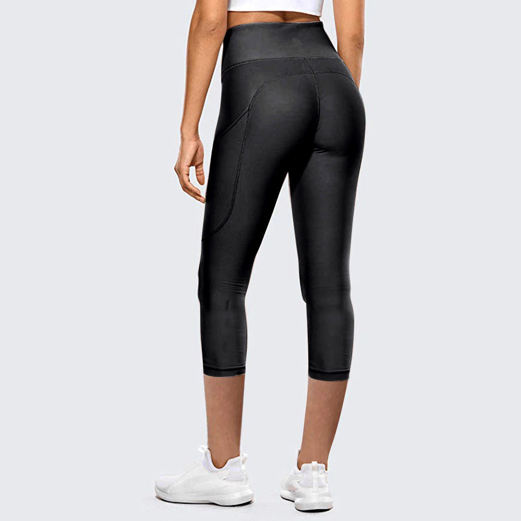High-waist Hip-lifting Cropped Yoga Pants