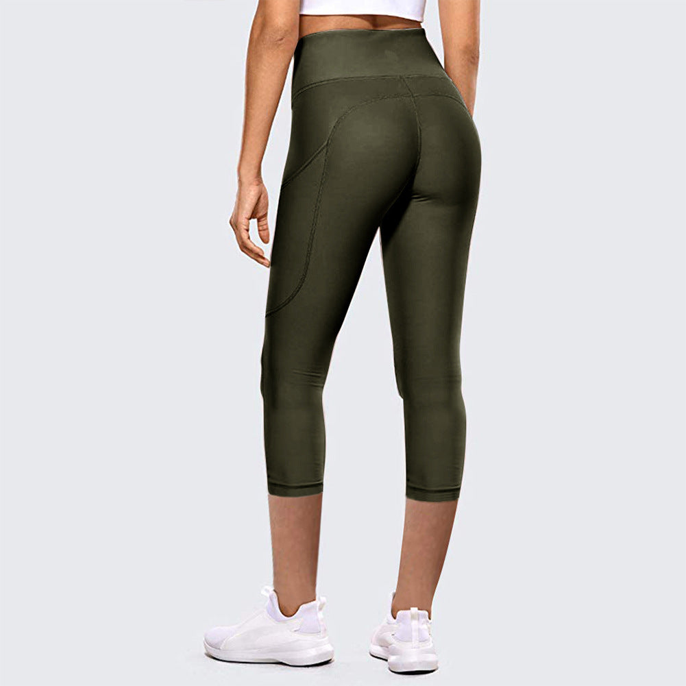 High-waist Hip-lifting Cropped Yoga Pants