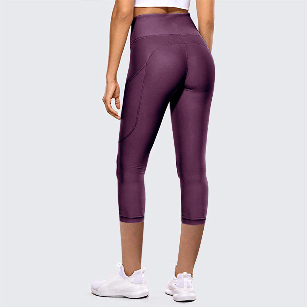 High-waist Hip-lifting Cropped Yoga Pants