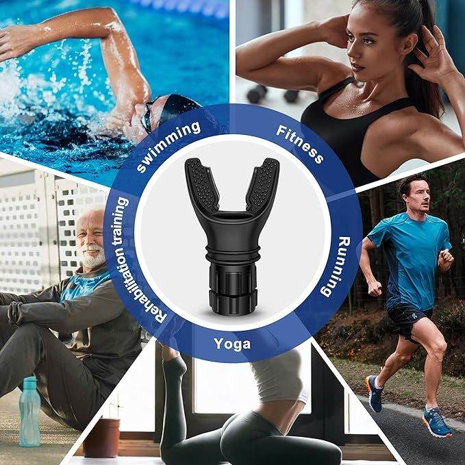 Breathing Trainer Fitness Respirator Lung Mouthpiece Healthy Care Accessory