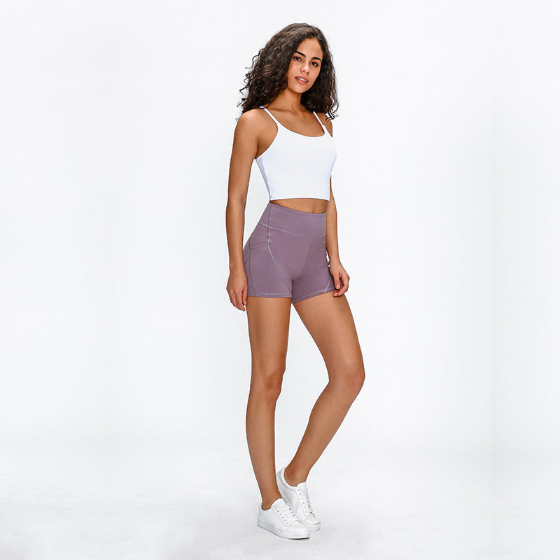 SHINBENE Anti-sweat Plain Sport Athletic Shorts