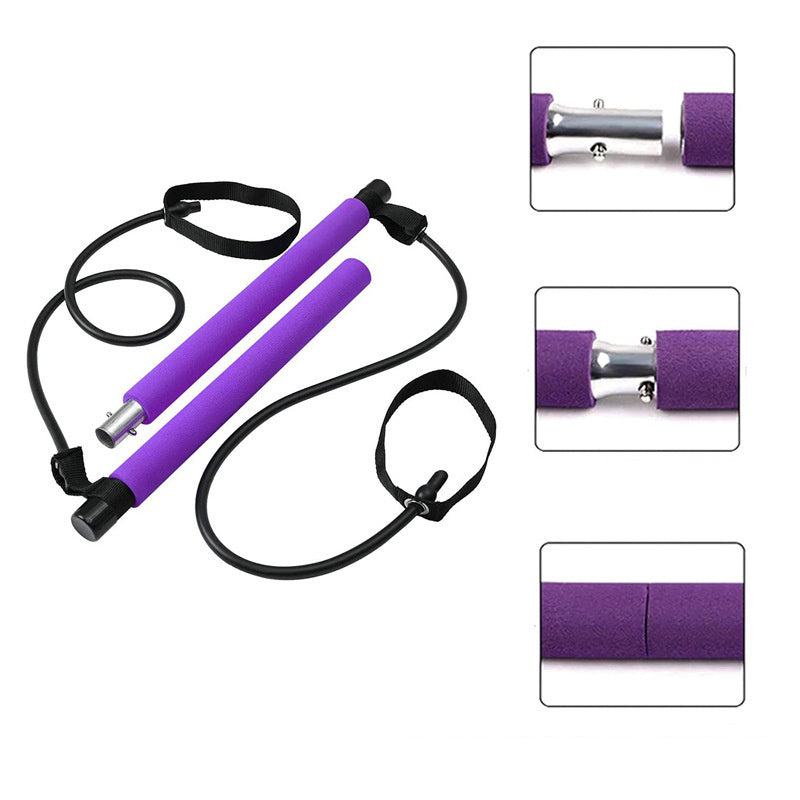 Portable Fitness Yoga Pilates Bar with Elastic RePortable Fitness Yoga Pilates Bar with Elastic Resistance Bands for Home WorkoutPortable Fitness Yoga Pilates Bar with Elastic Resistance Bands for Home Workoutsistance Bands for Home Workout