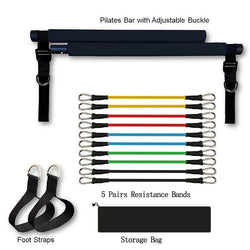 Portable Fitness Yoga Pilates Bar with Elastic ResisPortable Fitness Yoga Pilates Bar with Elastic Resistance Bands for Home WorkoutPortable Fitness Yoga Pilates Bar with Elastic Resistance Bands for Home Workouttance Bands for Home Workout