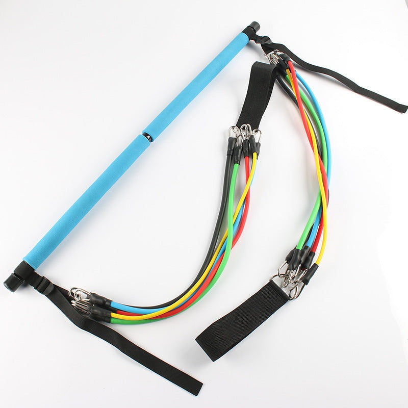 Portable Fitness Yoga Pilates Bar with Elastic ResiPortable Fitness Yoga Pilates Bar with Elastic Resistance Bands for Home WorkoutPortable Fitness Yoga Pilates Bar with Elastic Resistance Bands for Home Workoutstance Bands for Home Workout